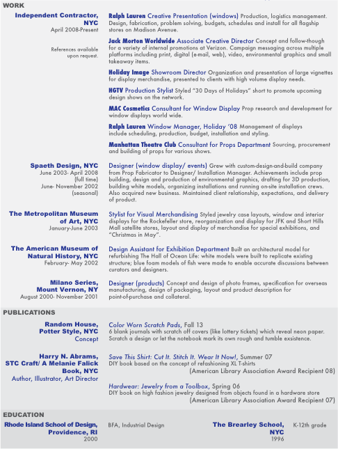 sample floral designer resume